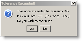 Tolerance Warning dialog