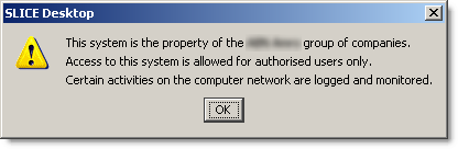 Slice Desktop Access Dialog