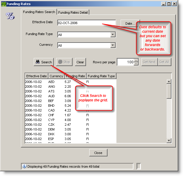 Funding Rates Search