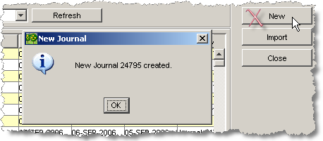 New Journal Dialog